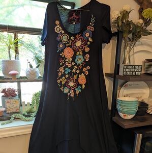 Johnny Was cotton high-low maxi dress Size XL